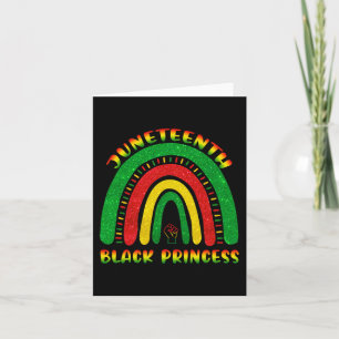 Juneteenth Princess Black African American Cute Wo Kaart