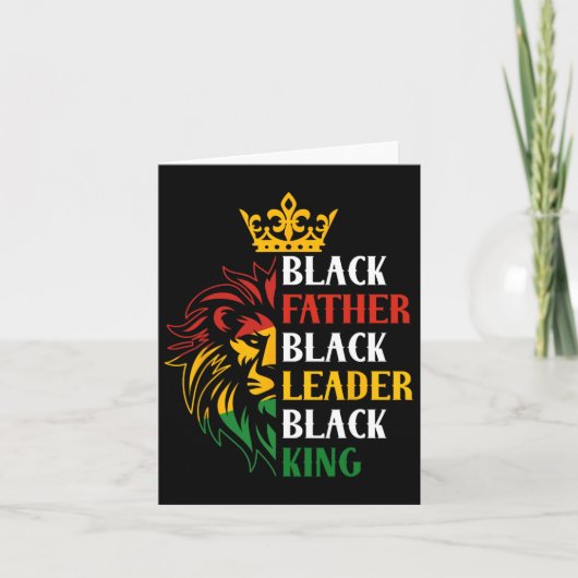 Juneteenth Proud Black Mannen Vaders Day Black His Kaart (Voorkant)