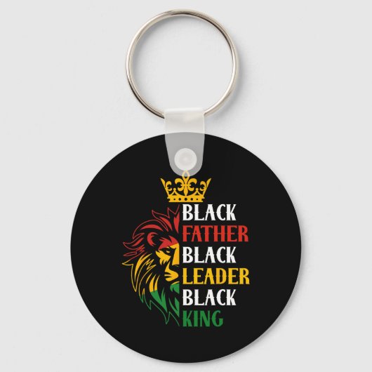 Juneteenth Proud Black Mannen Vaders Day Black His Sleutelhanger (Voorkant)