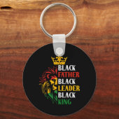 Juneteenth Proud Black Mannen Vaders Day Black His Sleutelhanger (Voorkant)