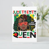 Juneteenth Queen Melanin Woman Black Girl Magic Kaart (Staand voorkant)