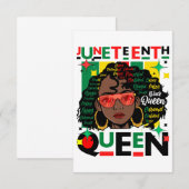 Juneteenth Queen Melanin Woman Black Girl Magic Kaart (Voorkant / Achterkant)