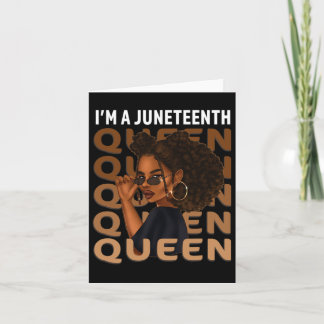 Juneteenth Queen Swag Black Melanin Natural Hair A Kaart