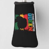 Juneteenth Queen Zwart Afro Melanine Meisje Golfheadcover (Draai 90)