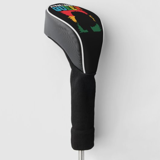 Juneteenth Queen Zwart Afro Melanine Meisje Golfheadcover (Schuin)