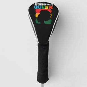 Juneteenth Queen Zwart Afro Melanine Meisje Golfheadcover