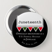 Juneteenth Quote National American Holiday Ronde Button 4,0 Cm (Voorkant /achterkant)