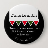 Juneteenth Quote National American Holiday Ronde Button 4,0 Cm (Voorkant)
