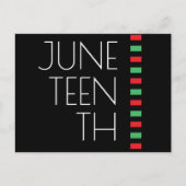 Juneteenth Red Black Freedom Celebration Feestdagenkaart (Voorkant)