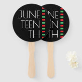 Juneteenth Red Black Green Celebration Handwaaier (Voorkant en achterkant)