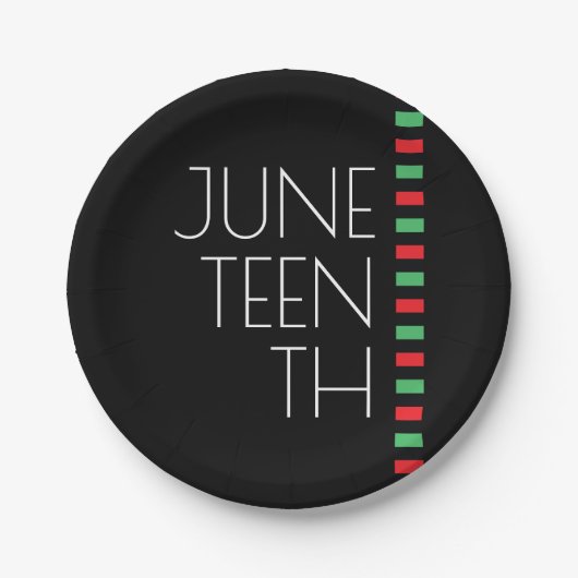 Juneteenth Red Black Green Celebration Papieren Bordje (Voorkant)