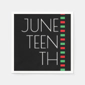 Juneteenth Red Black Green Celebration Servet (Voorkant)