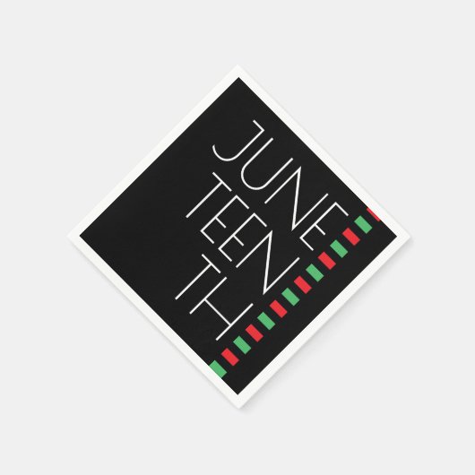 Juneteenth Red Black Green Celebration Servet (Hoek)