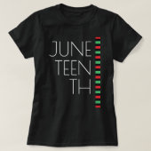 Juneteenth Red Black Green Celebration T-Shirt (Design voorkant)