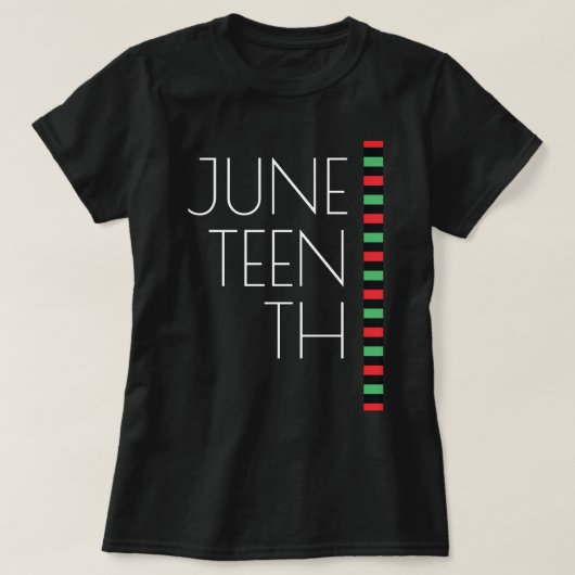 Juneteenth Red Black Green Celebration T-Shirt (Design voorkant)