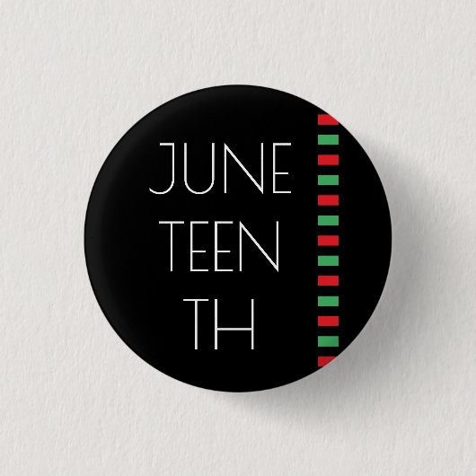 Juneteenth Red Black Green Freedom Celebration, ma Ronde Button 3,2 Cm (Voorkant)