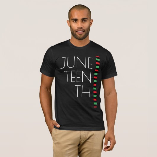 Juneteenth Red Black Green Freedom Celebration T-S T-shirt (Voorkant volledig)