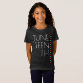Juneteenth Red Black Green Freedom Holiday T-shirt (Voorkant volledig)