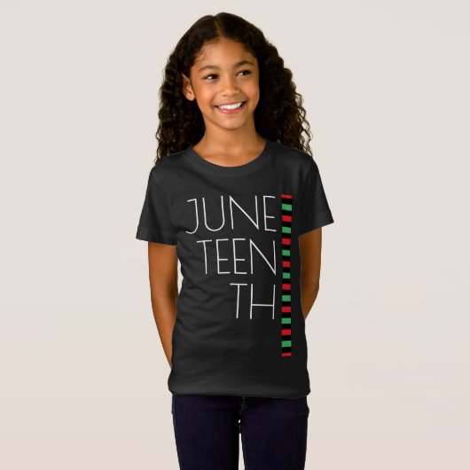 Juneteenth Red Black Green Freedom Holiday T-shirt (Voorkant volledig)