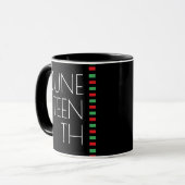 Juneteenth Red Black Green Holiday Mok (Voorkant links)
