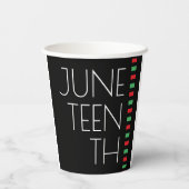 Juneteenth Red Black Green Holiday Papieren Bekers (Achterkant)