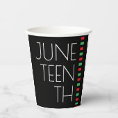 Juneteenth Red Black Green Holiday Papieren Bekers (Voorkant)