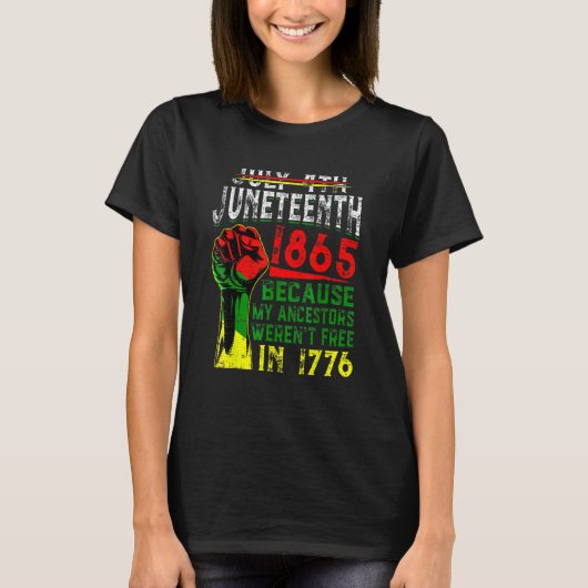 Juneteenth Retro Black History maand Mijn vooroude T-shirt (Voorkant)