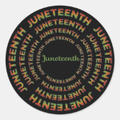Juneteenth Ronde Sticker (Voorkant)