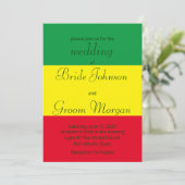 Juneteenth - Rood, Geel, & Groen - Zomer bruiloft Kaart (Staand voorkant)