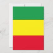 Juneteenth - Rood, Geel, & Groen - Zomer bruiloft Kaart (Achterkant)