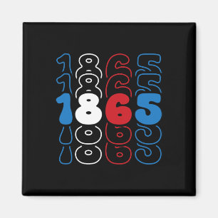 Juneteenth Rood Wit Blauw Vlag Kleuren 1865 Magneet