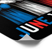 Juneteenth Rood Wit Blauw Vlag Kleuren 19 juni 186 Poster (Hoek)