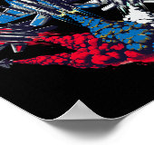 Juneteenth Rood Wit Blauw Vlag Kleuren Fighter Jet Poster (Hoek)