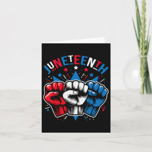 Juneteenth Rood Wit Blauw Vlag Kleuren Kaart