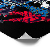 juneteenth rood wit blauwe vlag gevechtsvliegtuig poster (Hoek)