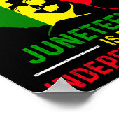 Juneteenth Set Free Black Afro-Amerikaanse vlag PR Poster (Hoek)