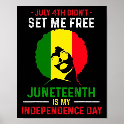 Juneteenth Set Free Black Afro-Amerikaanse vlag PR Poster (Voorkant)