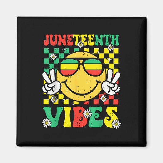Juneteenth-sfeer 19 juni 1865 Afrikaanse Zwarte Ti Magneet (Voorkant)