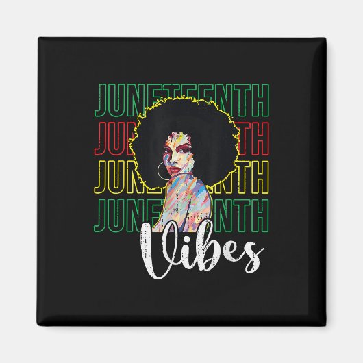 Juneteenth-sfeer Vrijheid - 19 juni 1865 Afrikaans Magneet (Voorkant)