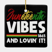 Juneteenth Sfeer - Vrijheidsdag 1865 Zwarte Geschi Keramisch Ornament (Achterkant)