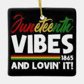 Juneteenth Sfeer - Vrijheidsdag 1865 Zwarte Geschi Keramisch Ornament (Voorkant)