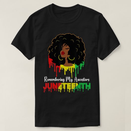 Juneteenth Shirt Women African American Black Wome (Design voorkant)