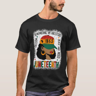 Juneteenth Shirt Zwart Vrouw 2023 Gebleekt 1865