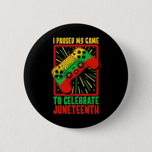 Juneteenth Shirten voor mannen Juneteenth S Kinder Ronde Button 5,7 Cm (Voorkant)