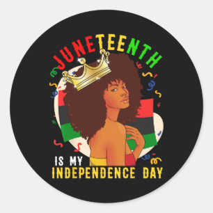 Juneteenth Shirten Vrouwen Juneteenth Vrouwen Quee Ronde Sticker