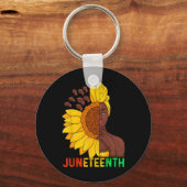 Juneteenth Shirten Vrouwen Juneteenth Vrouwen Zonn Sleutelhanger (Voorkant)