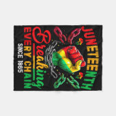 Juneteenth Shirten Vrouwen Mannen Afro-Amerikaan V Fleece Deken (Voorkant (Horizontaal))