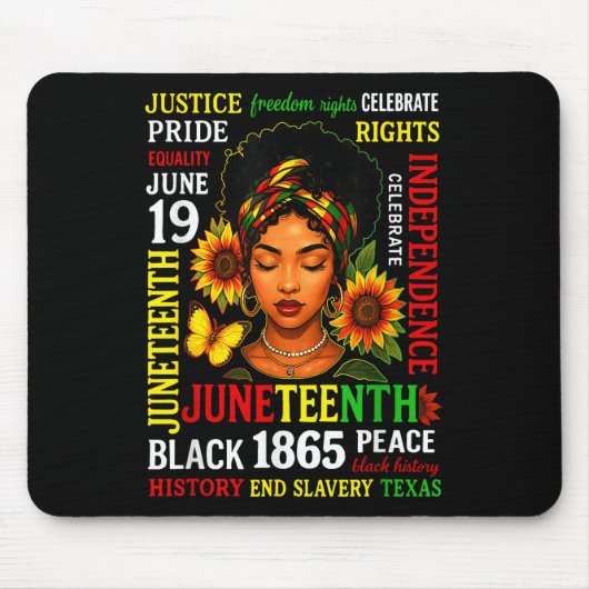 Juneteenth-shirts ter viering van zwarte vrijheid muismat (Voorkant)