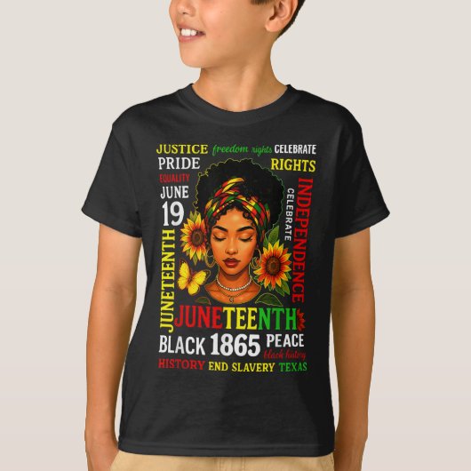 Juneteenth-shirts ter viering van zwarte vrijheid  t-shirt (Voorkant)