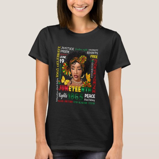 Juneteenth-shirts ter viering van zwarte vrijheid t-shirt (Voorkant)